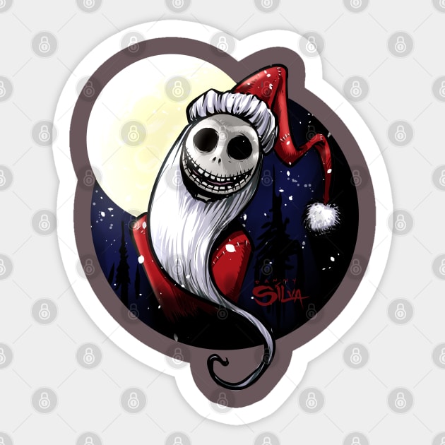 Santa Jack! Sticker by dsilvadesigns